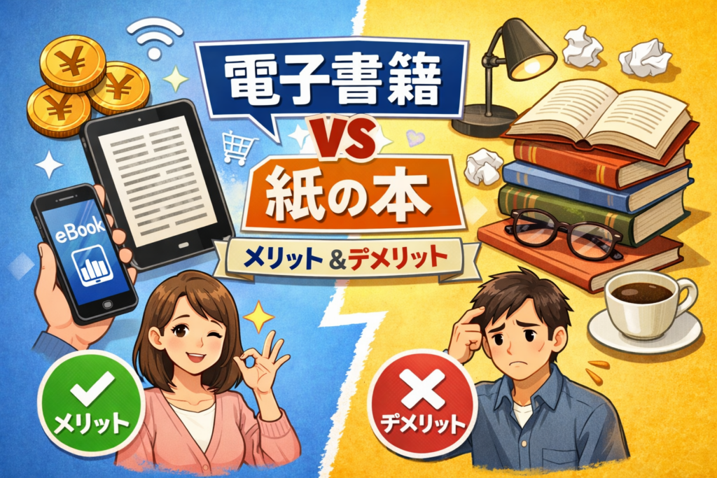 電子書籍は紙より本当に安い？メリット・デメリットを比較で紹介