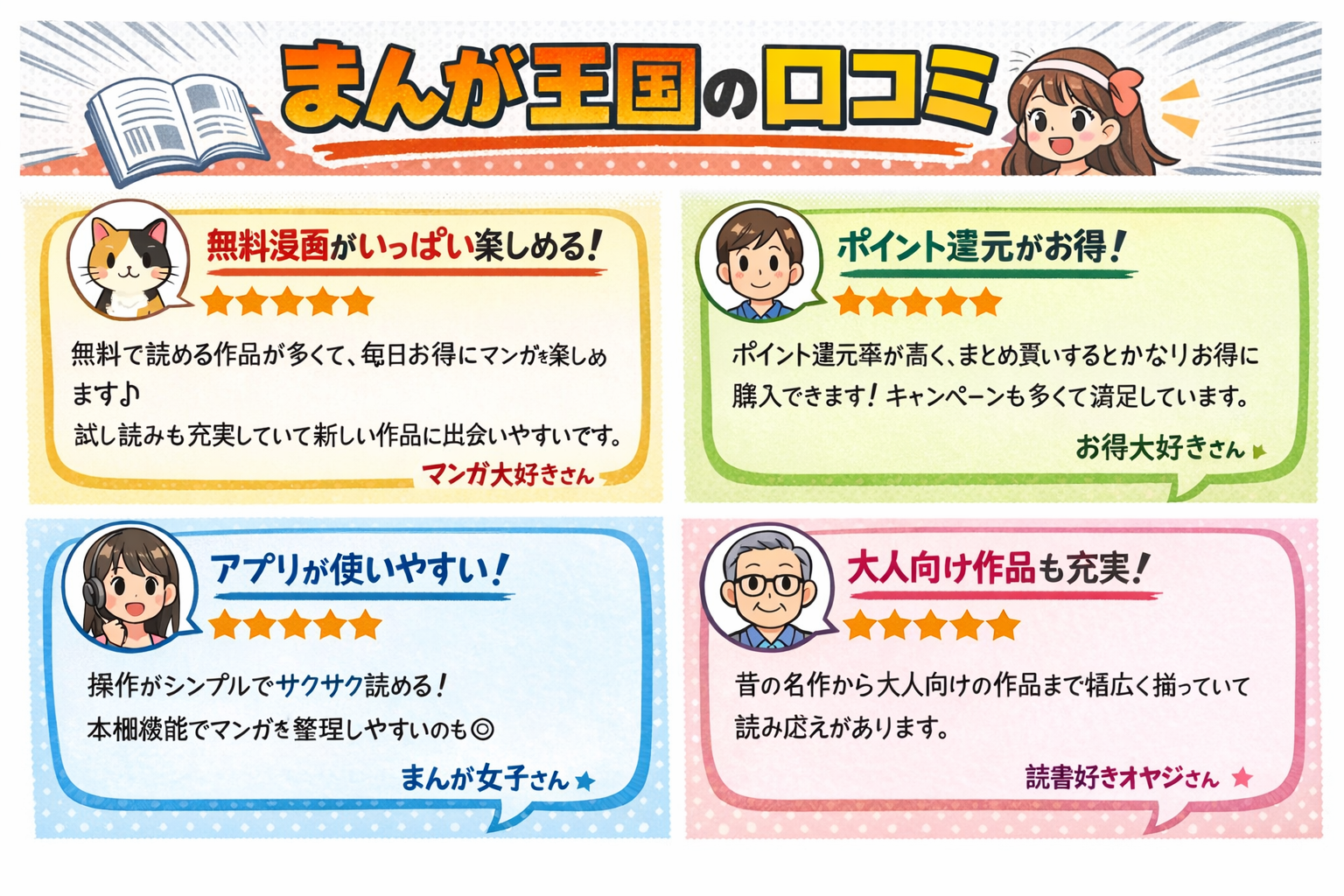 まんが王国の口コミは本当？評判からわかるメリット・デメリットと安全性を解説