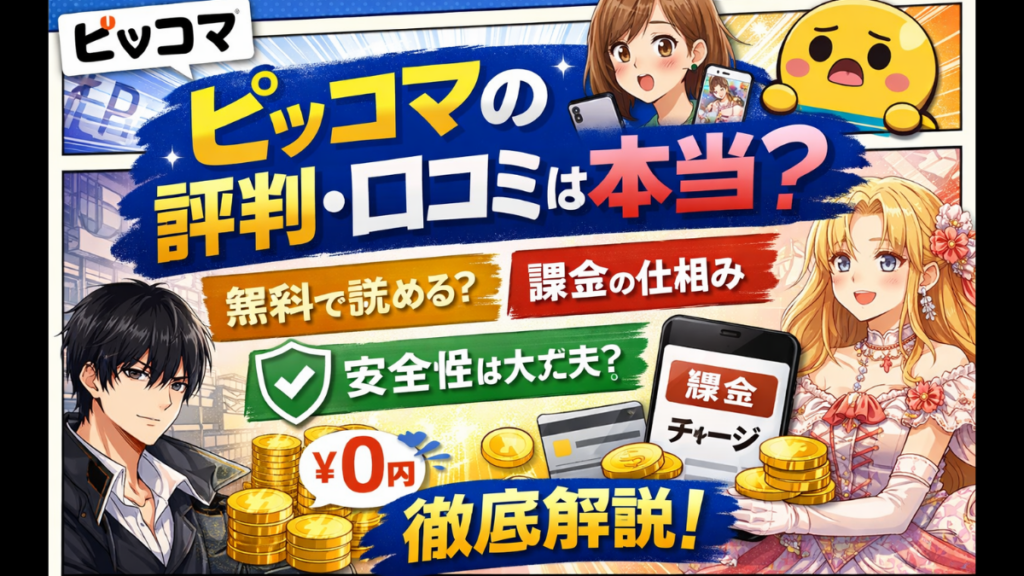 ピッコマの評判・口コミは本当？無料の範囲と課金の仕組み、安全性まで解説