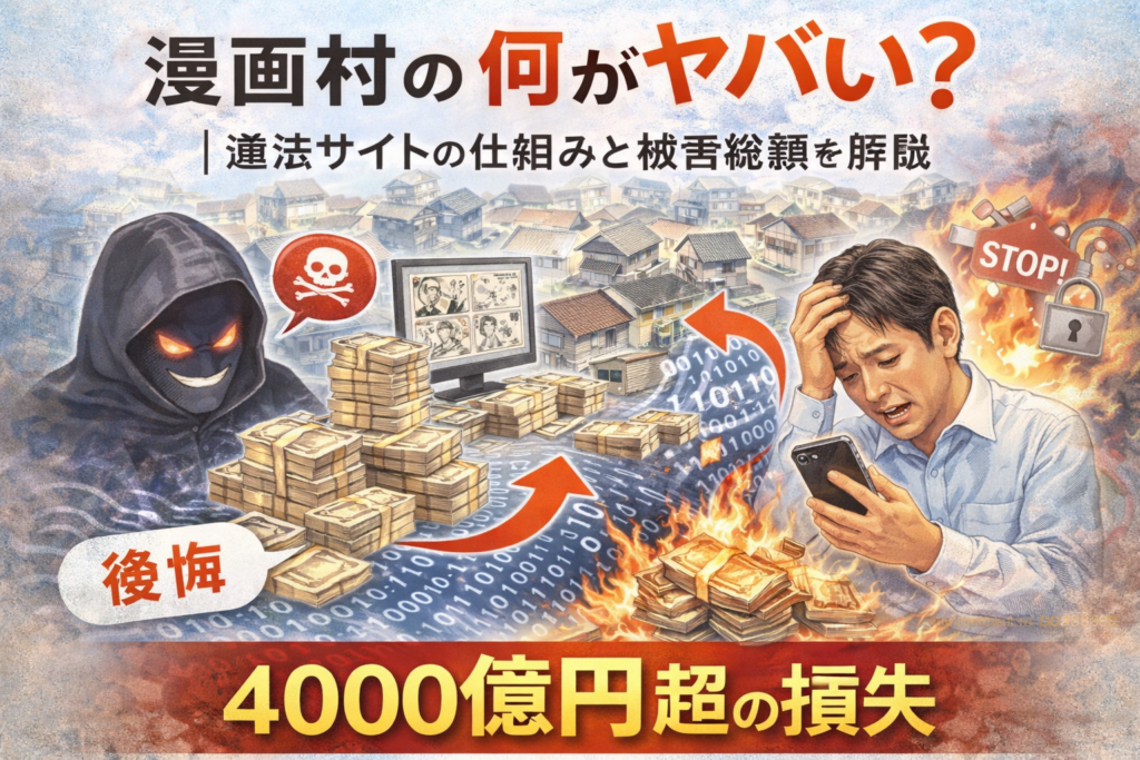 漫画村の何がヤバい？違法サイトの仕組みと被害総額を解説
