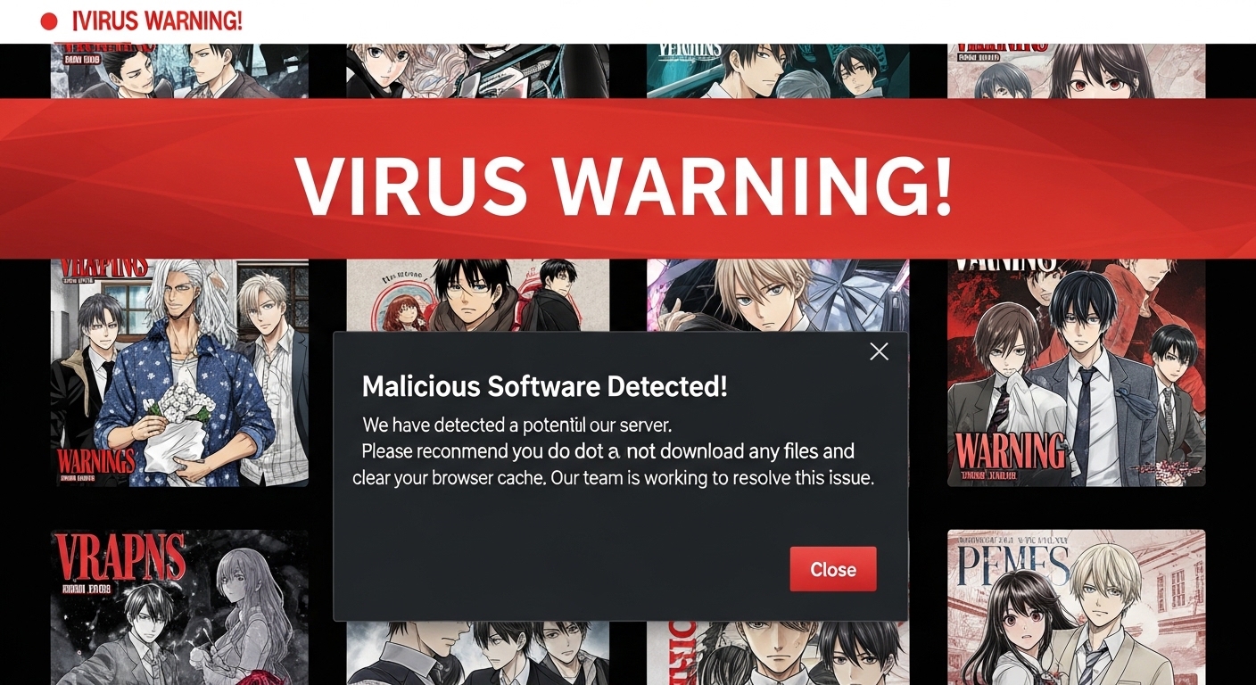 漫画サイトでウイルス警告が出た！AVサイトに飛ぶ原因
